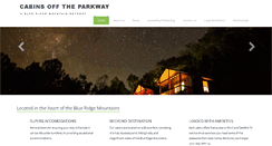 Desktop Screenshot of cabinsofftheparkway.com